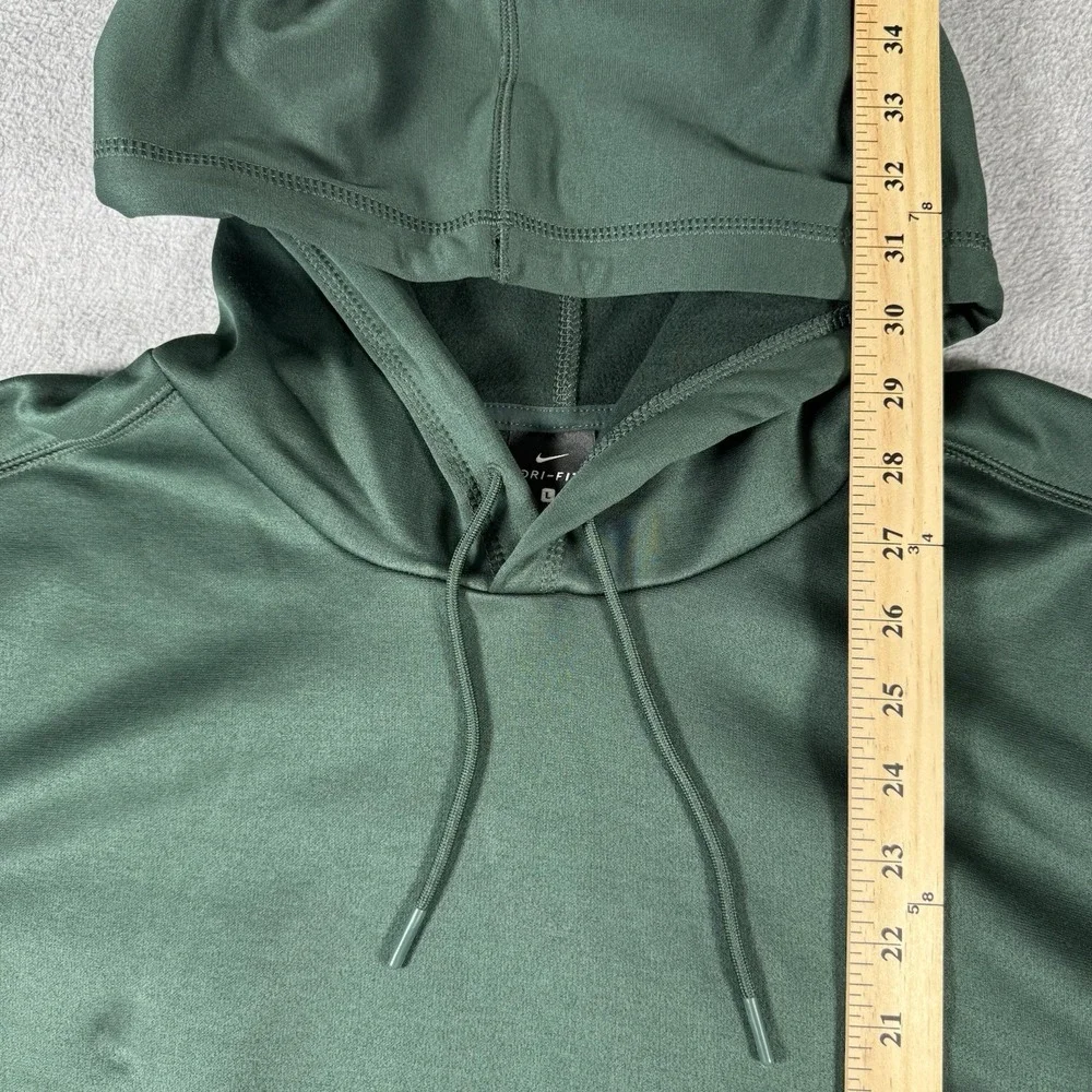 Nike Dri-FIT Green Pullover Performance Hoodie Kangaroo Pocket Men's Size L